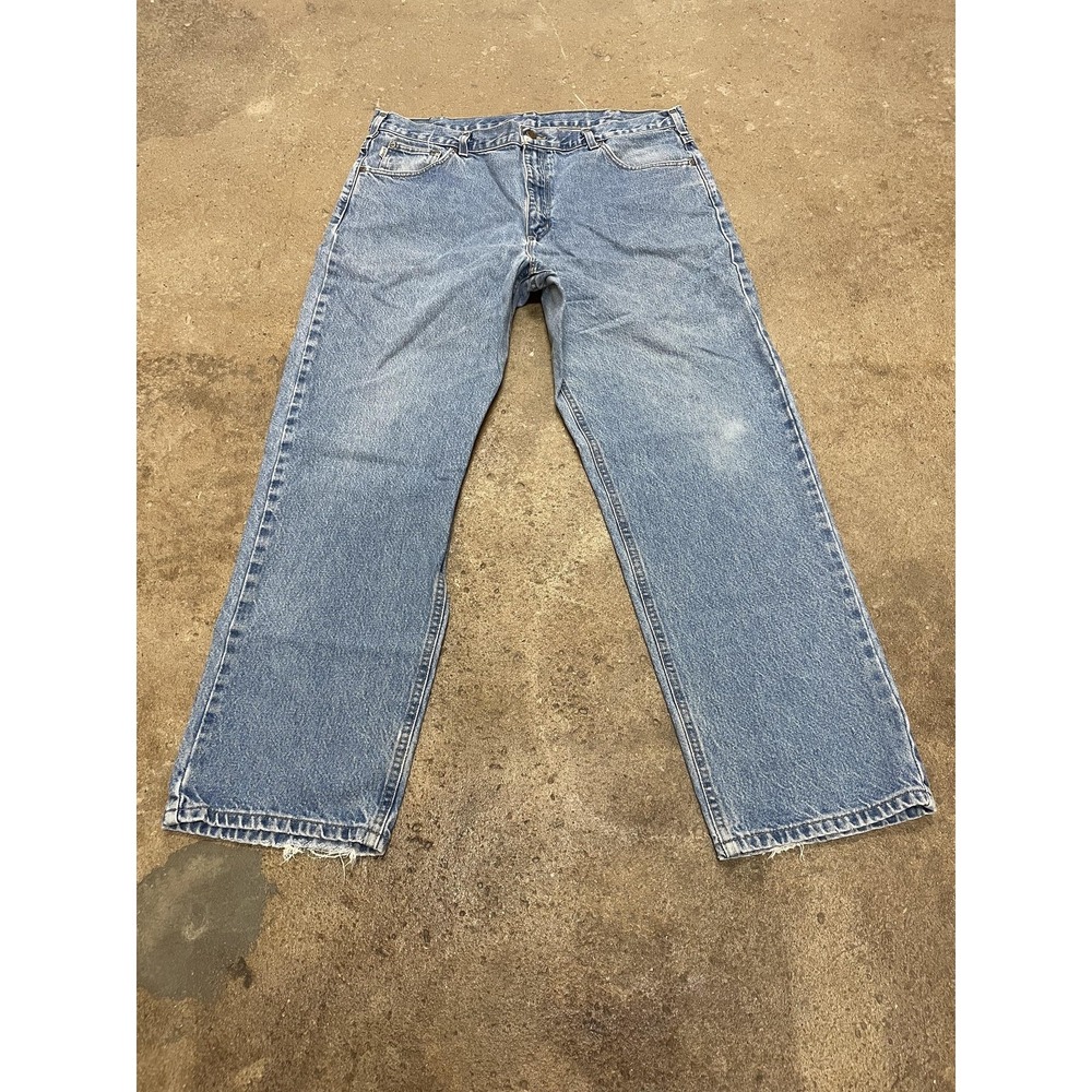 Carhartt Jeans Mens 40x32 Blue Stonewash Traditional Fit Straight‎ Leg B160 DST